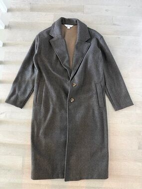 Old Navy Soft Brushed Long Overcoat in brown